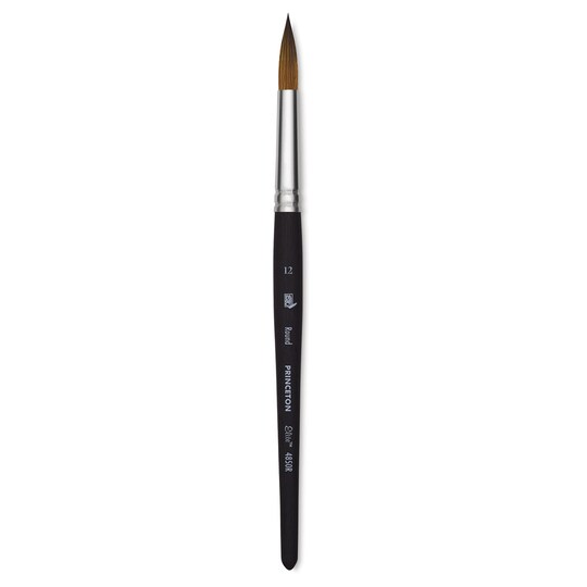 Princeton; Princeton Aqua Elite Series 4850 Synthetic Brush - Round, Size 12, Short Handle; Category:Specialty; Image:1